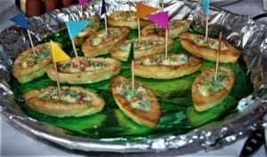 mürbeteigschiffchen auf wackelpudding