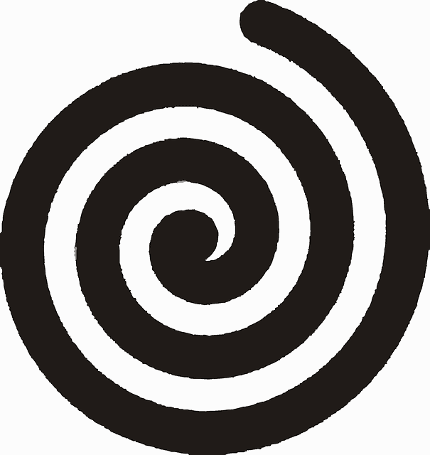 Rechtsdrehende Spirale